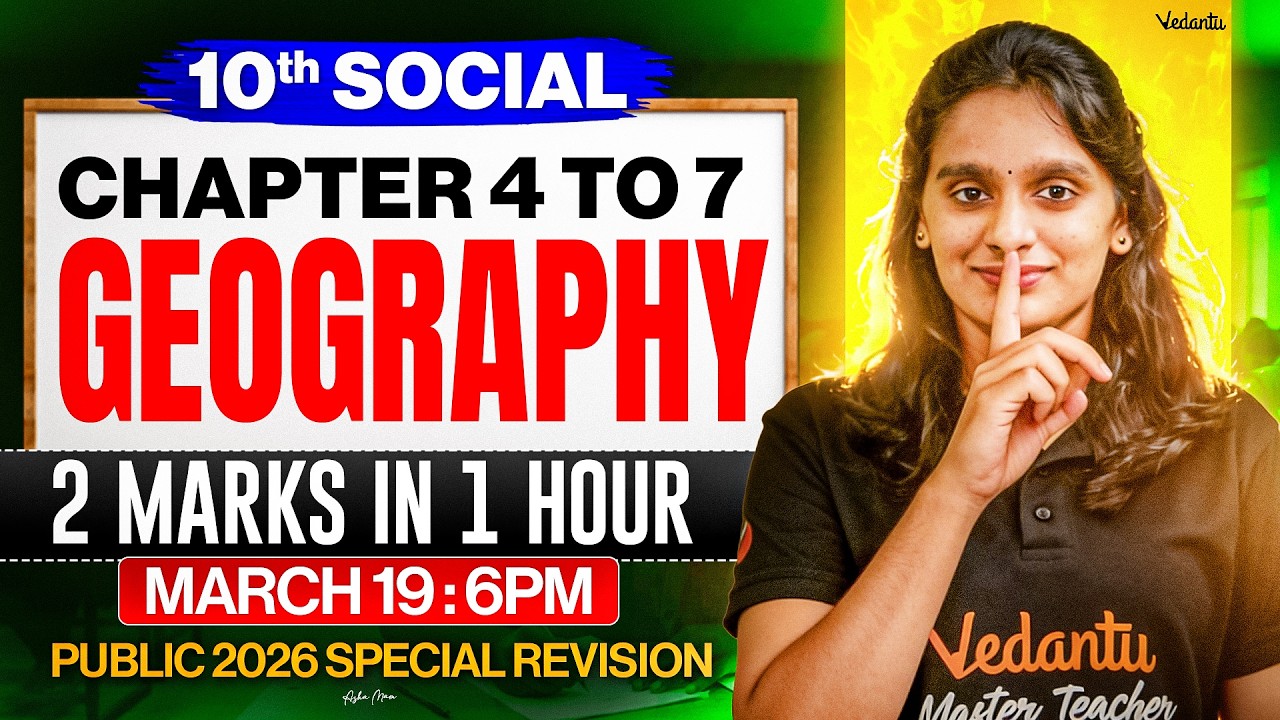 10th Social | Chapter 4 to 7 Special Revision 2 Marks in 1 Hour | Asha Ma'am