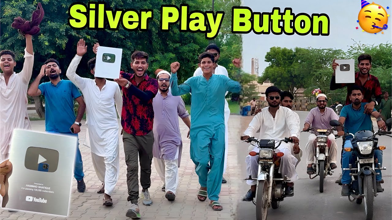 YouTube Silver Play Button Aa Gya😍 Celebrate Kia Or Bike Rally Nikali🥳