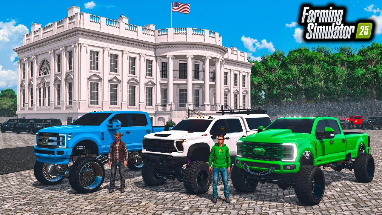 WHITE HOUSE TRUCK MEET! (CRAZY SEMA BUILDS) | FS25