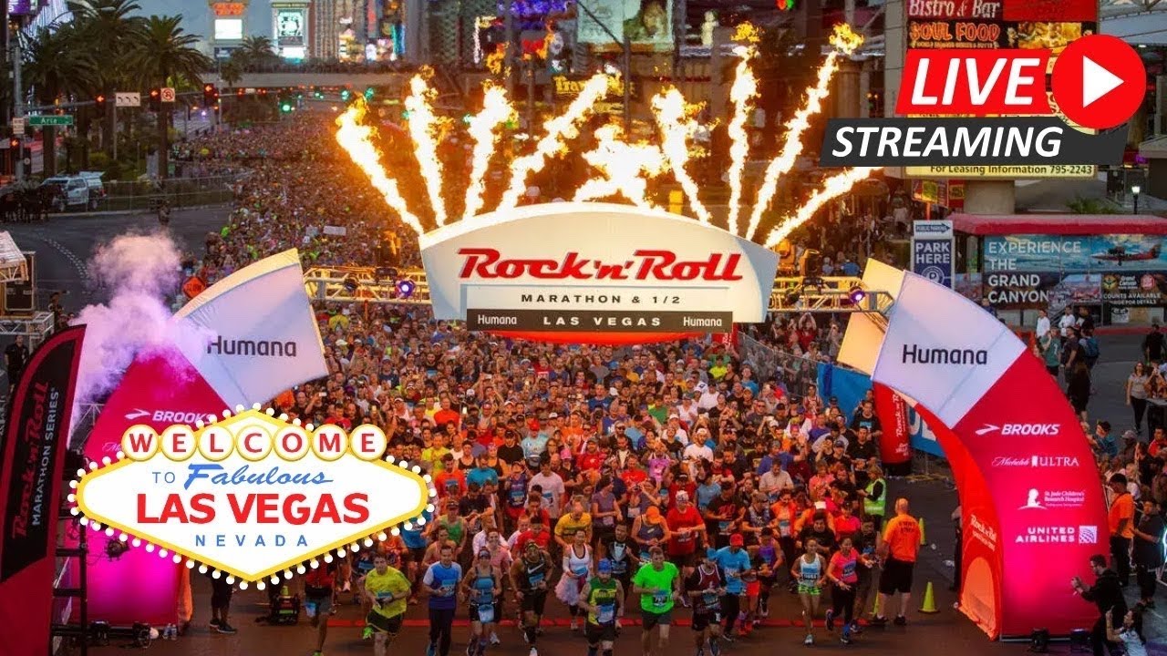 LIVE LAS VEGAS Rock n Roll Half Marathon on the Strip!