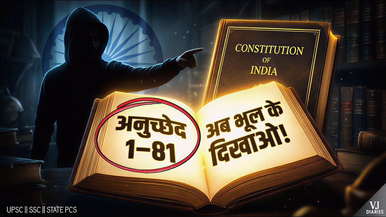 अनुच्छेद (1–81) ऐसे याद होंगे…कि आप खुद हैरान रह जाएंगे ॥ आसान कहानी में समझें! UPPCS||UPSC #polity 