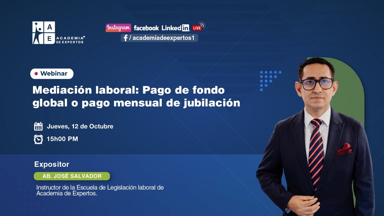 Mediación laboral: Pago de fondo global o pago mensual de jubilación