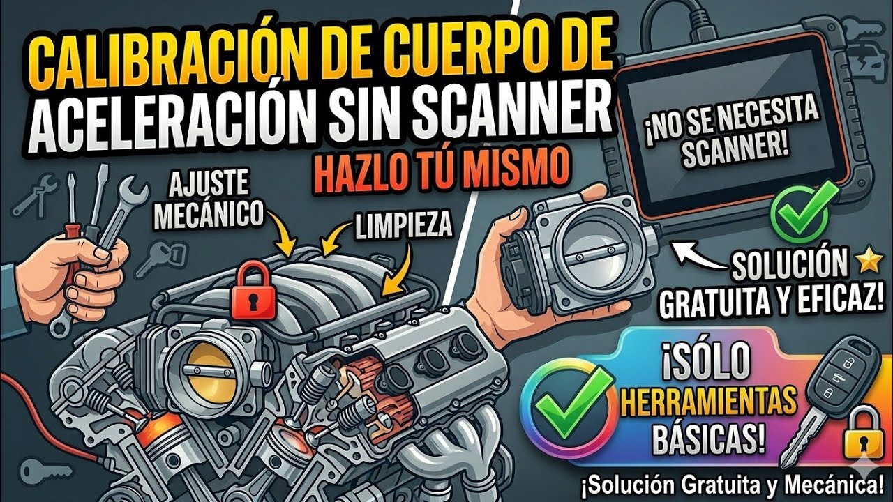 Programación ó Calibracion de cuerpo de aceleración sin scanner.