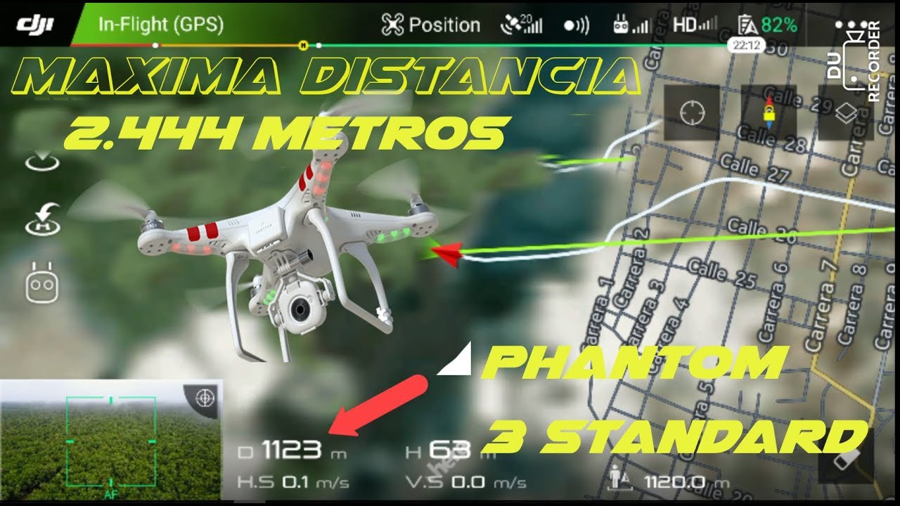 MAXIMA DISTANCIA PHANTOM 3 STANDAR en ESPAÑOL
