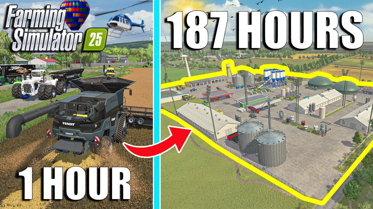 I SPENT 187 HOURS Becoming a 💵 MILLIONAIRE in FS25 (XXL FARM) | Farming Simulator 25