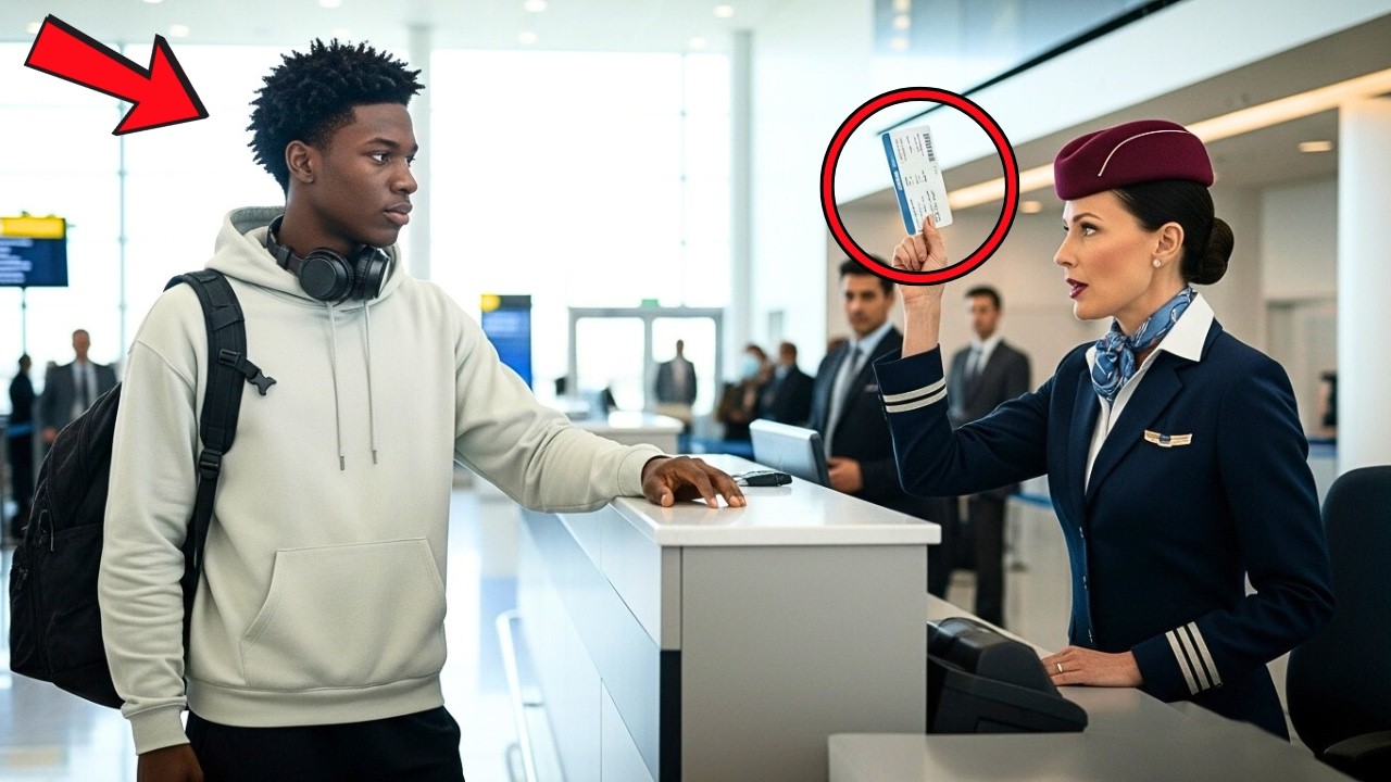 Flight Attendant Laughs at Black Teen’s Boarding Pass — Then the Captain Turns Around Mid-Runway...
