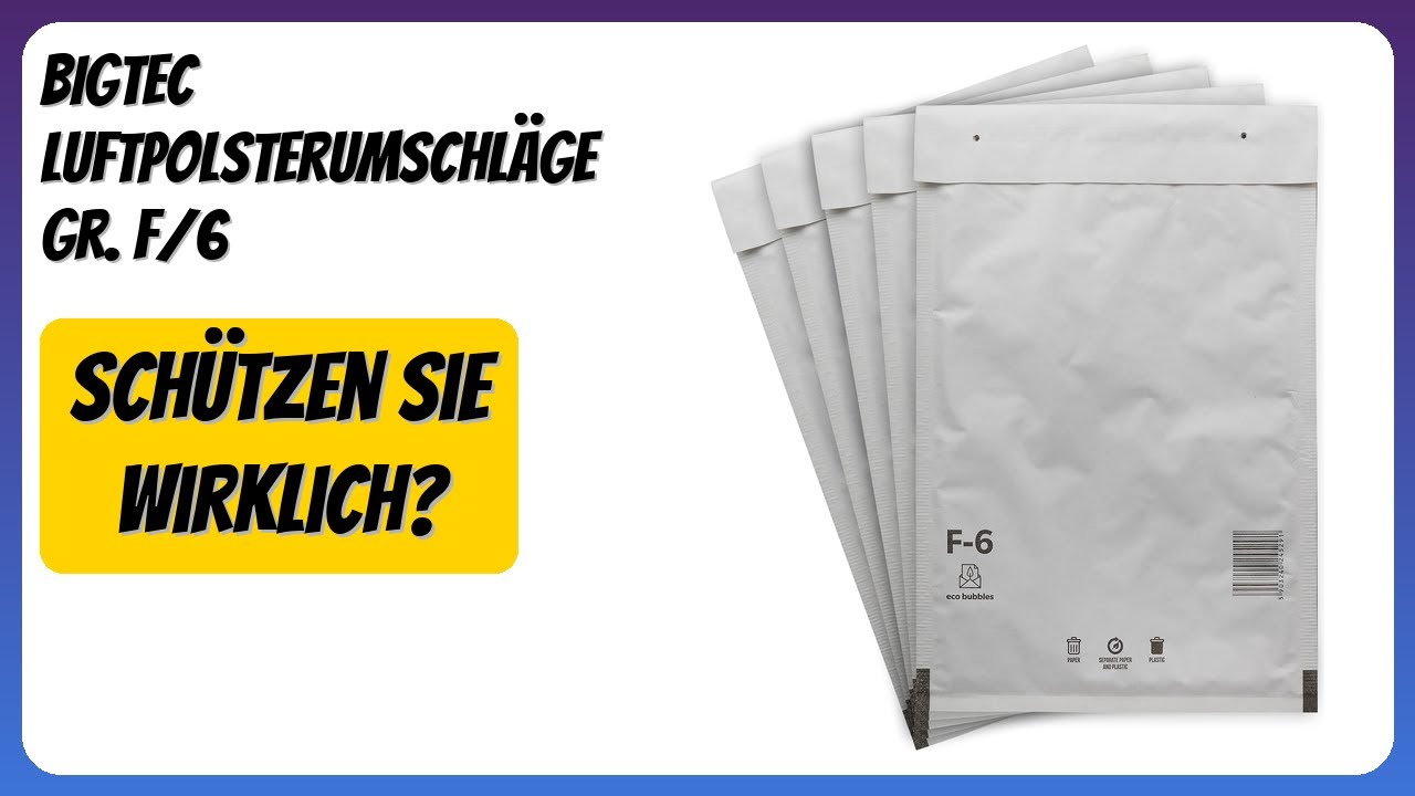 BEWERTUNG (2026): BIGtec Luftpolsterumschläge Gr. F/6. Infos