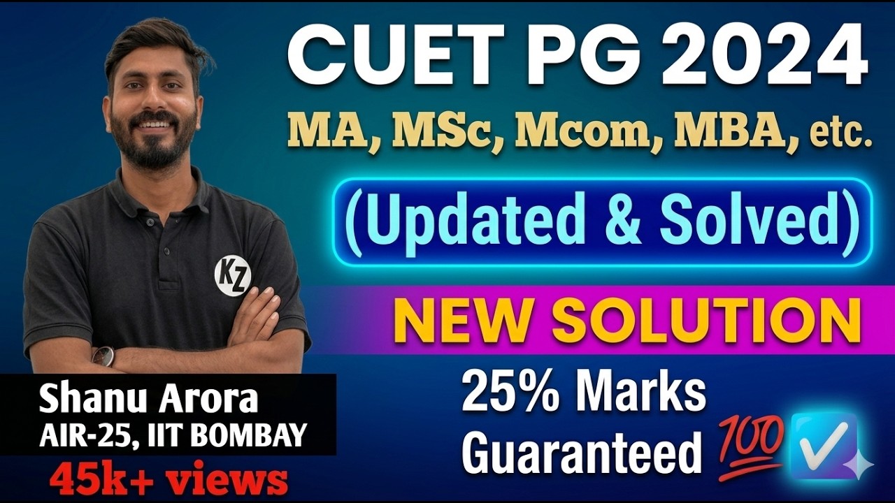 CUET PG PART-A preparation | Cucet previous paper solution