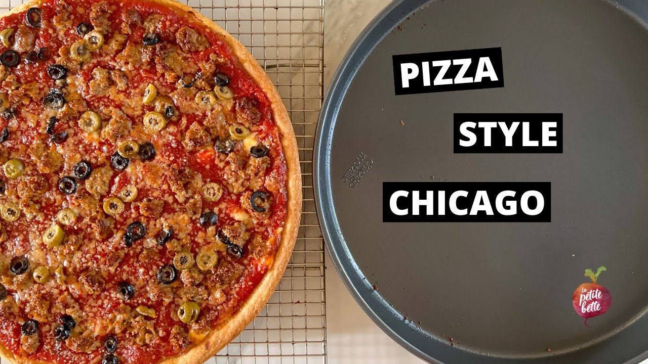 PIZZA DEEP DISH STYLE CHICAGO 🍕 Pan Pizza recette La petite bette