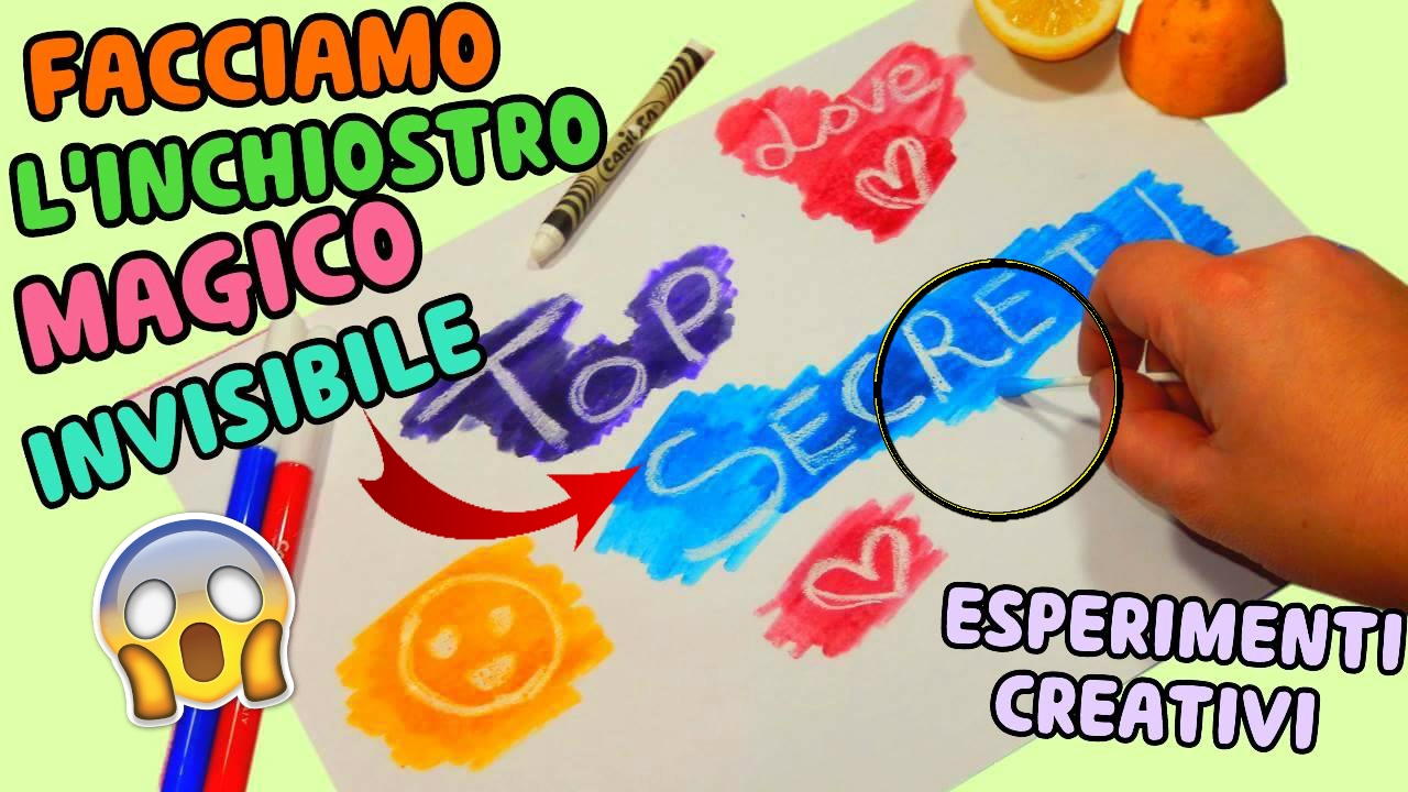 FACCIAMO L'INCHIOSTRO MAGICO INVISIBILE (4 MODI) ESPERIMENTI CREATIVI || Iolanda Sweets