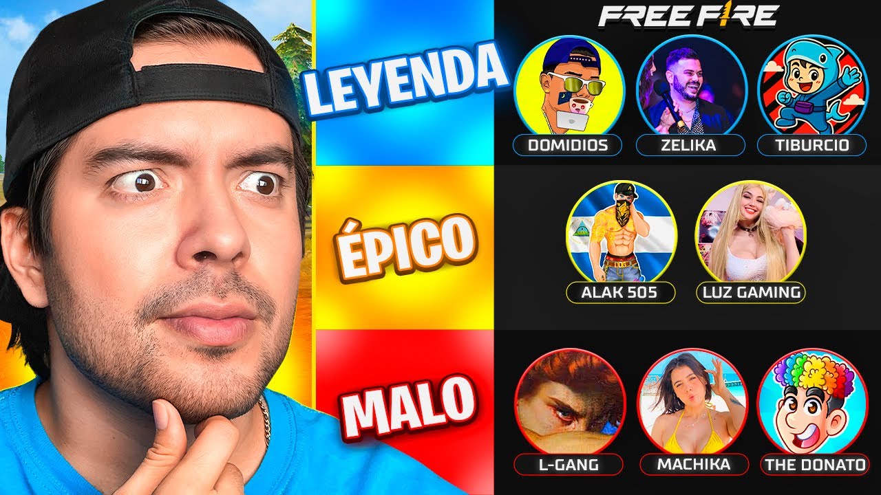 ESTOS YOUTUBERS DE FREE FIRE me CAEN MAL😡! TIERLIST 2025 #freefire