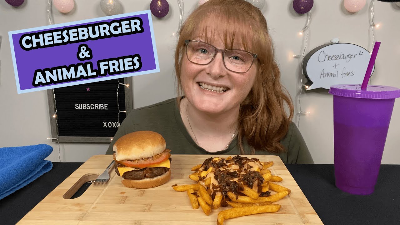 CHEESEBURGER + ANIMAL FRIES | HOMEMADE | MUKBANG | EATING SHOW