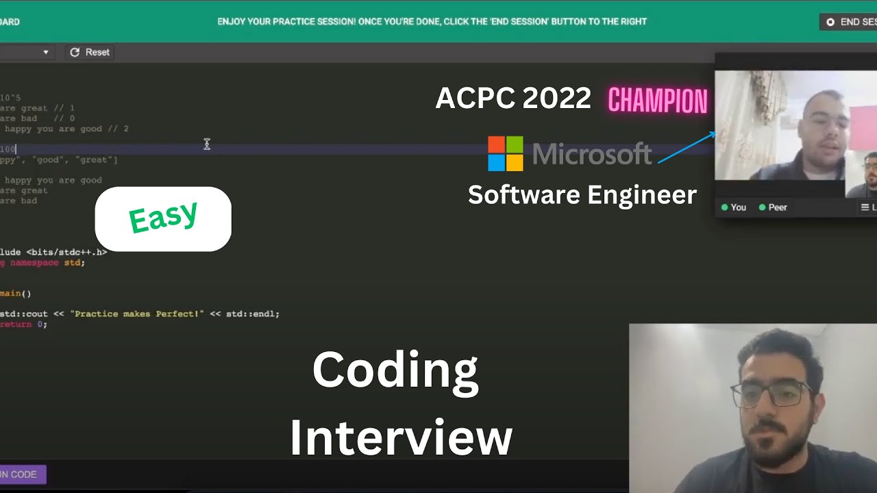 Algorithm Mock Interview With A Microsoft Software Engineer [In Arabic]