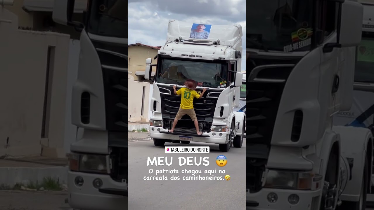 Patriota passando na Carreata dos Caminhoneiro. 😂