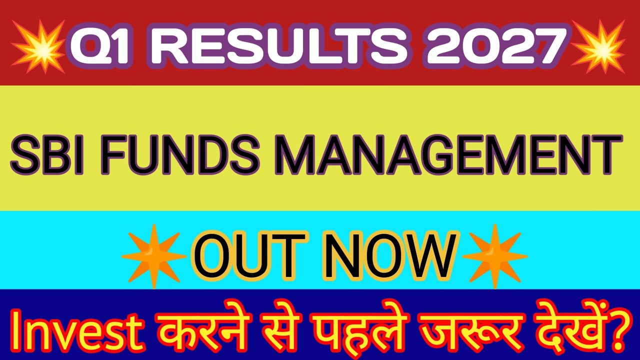 SBI Fund Management Q1 Results🔴SBI Fund Management Result🔴SBI Fund Management Share🔴SBI Fund Results