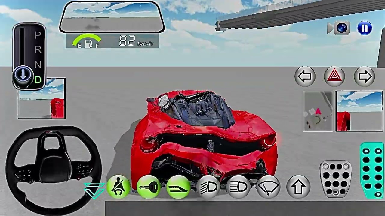 New car 🚗 The car is accedent but repair and car is stuck #3ddrivingclass #subscribe 