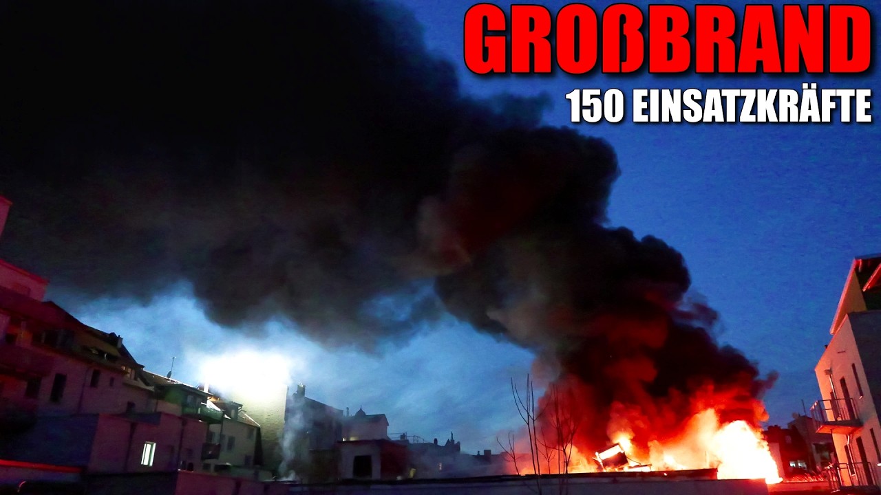 [GROßBRAND IN FRANKFURT!] - Woolworth-Filiale in Vollbrand - Flammen & massive Rauchentwicklung -