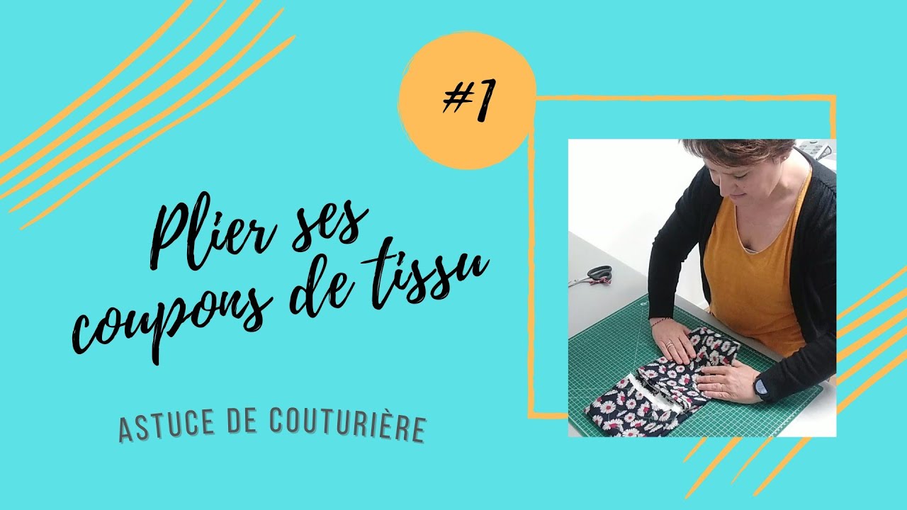 Plier son tissu, astuce de couturière #astucecouture #rangementcouture #videocouture .