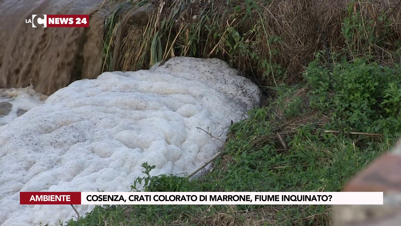 COSENZA, CRATI COLORATO DI MARRONE, FIUME INQUINATO?