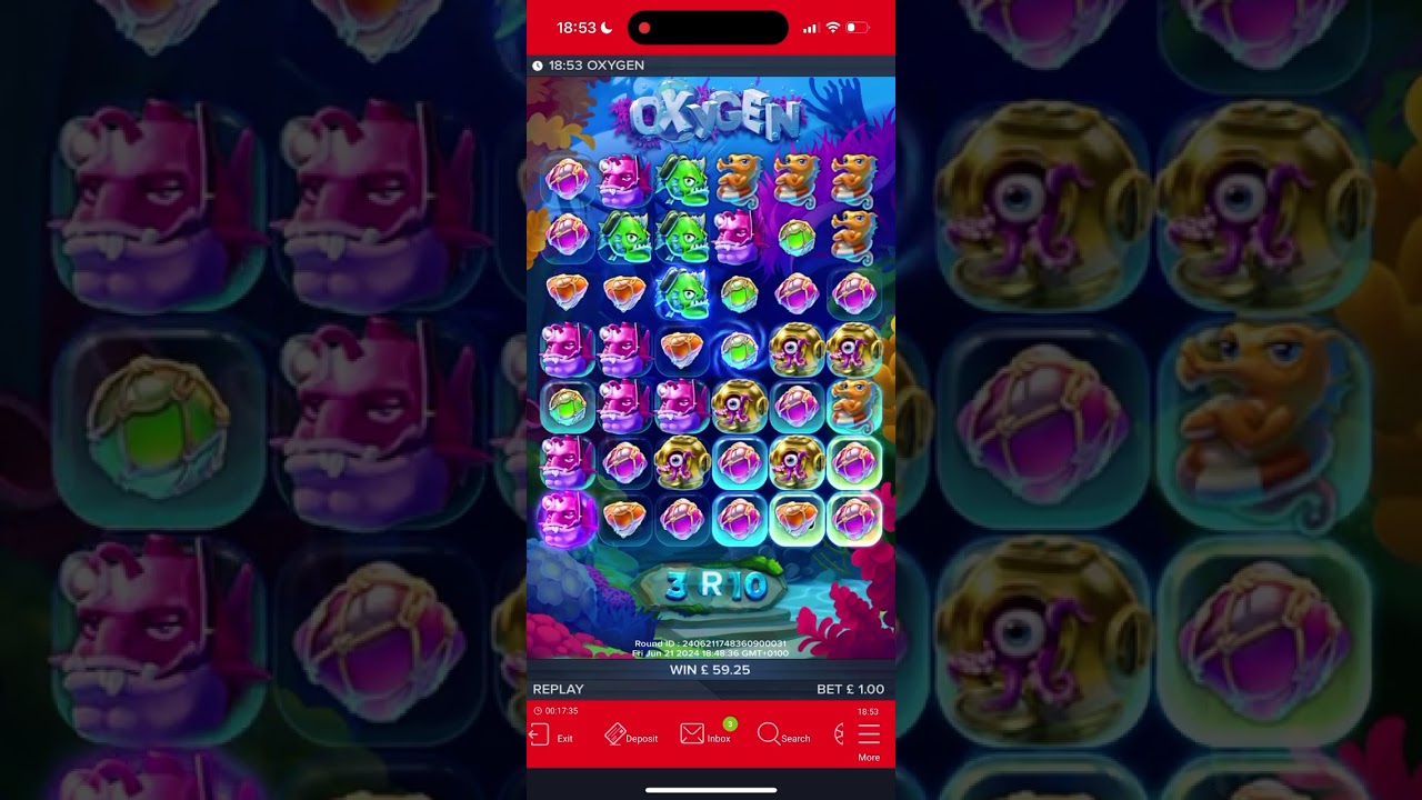 Oxygen HUGE 125x win on free spins bonus