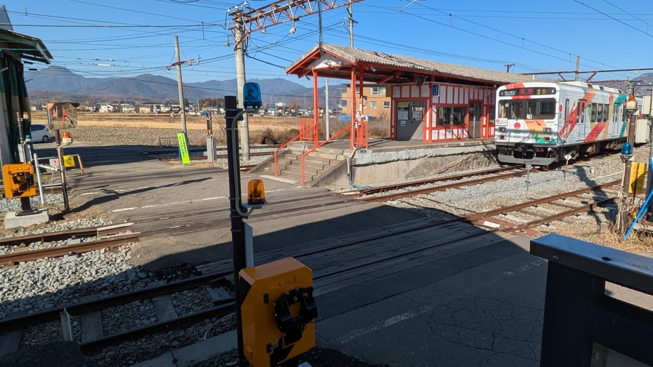 【ついに変化】上田電鉄別所線　下之郷駅構内踏切/下之郷駅