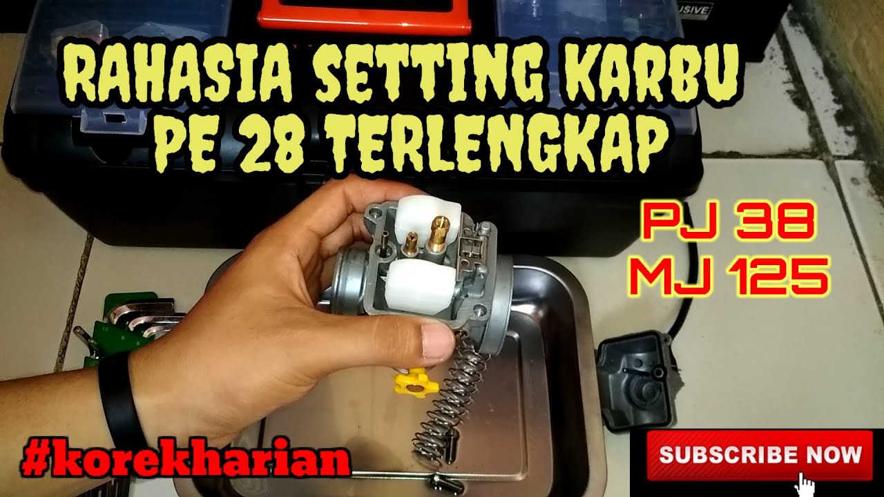 Mengatasi karburator PE28 eror, TIDAK BISA LANGSAM, NGOK, NGEMPOS, dsb