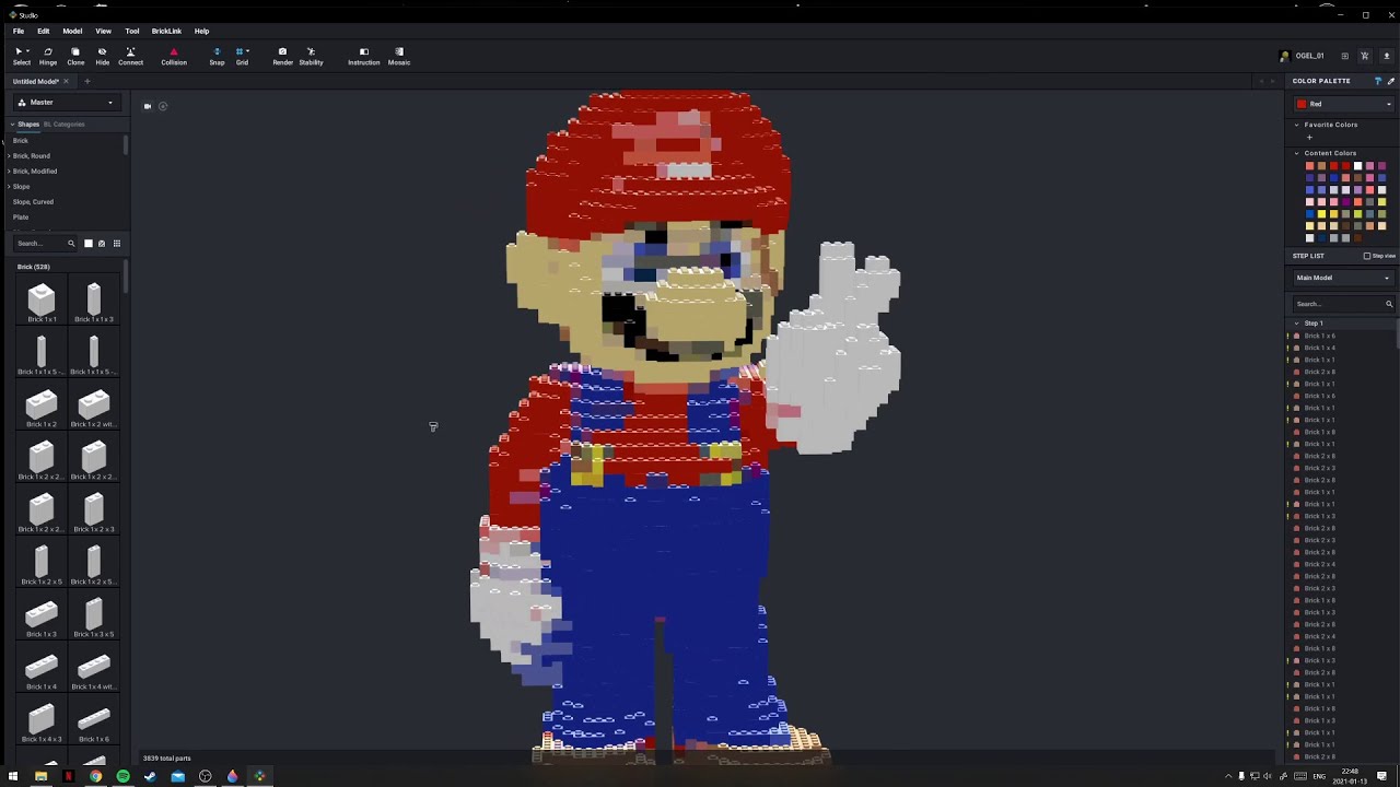 How to generate LEGO sculptures in studio