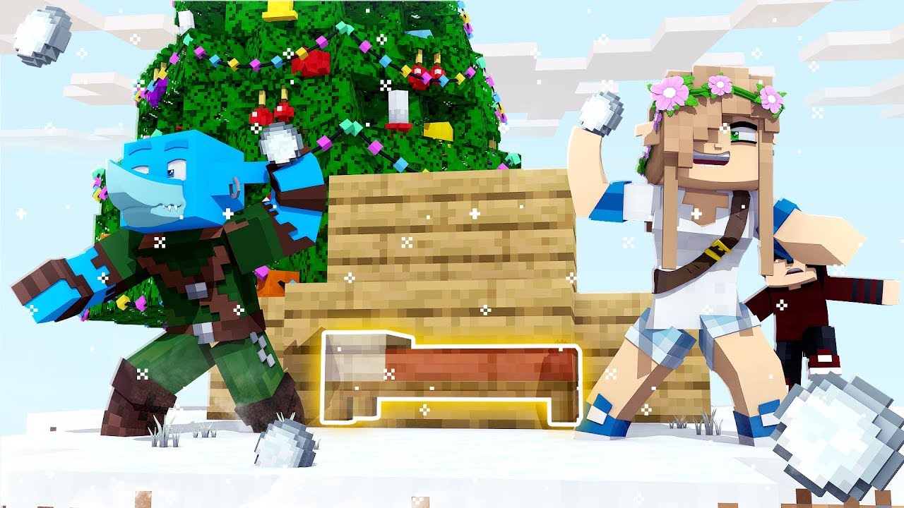 the WORST christmas DEFENCE EVER !! | Minecraft Bed Wars Little Kelly