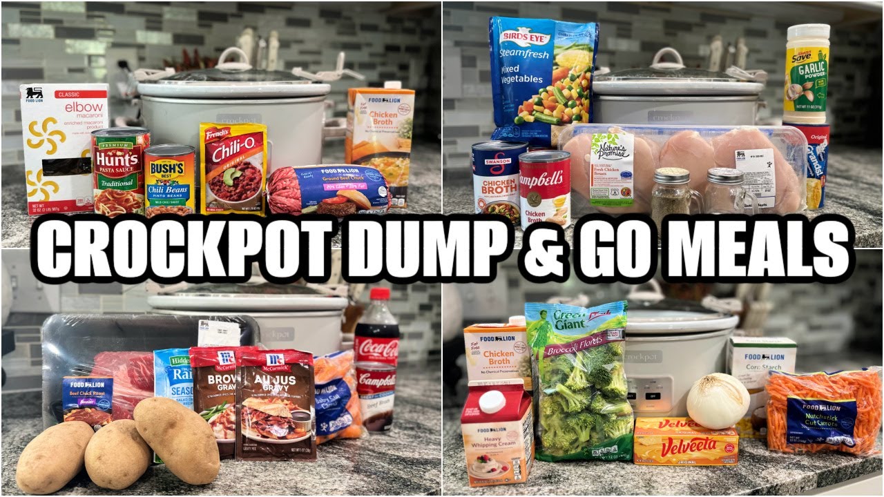 4 DUMP & GO SLOW COOKER MEALS | The EASIEST Crockpot Dinners ANYONE CAN MAKE | Cooking with Jessi
