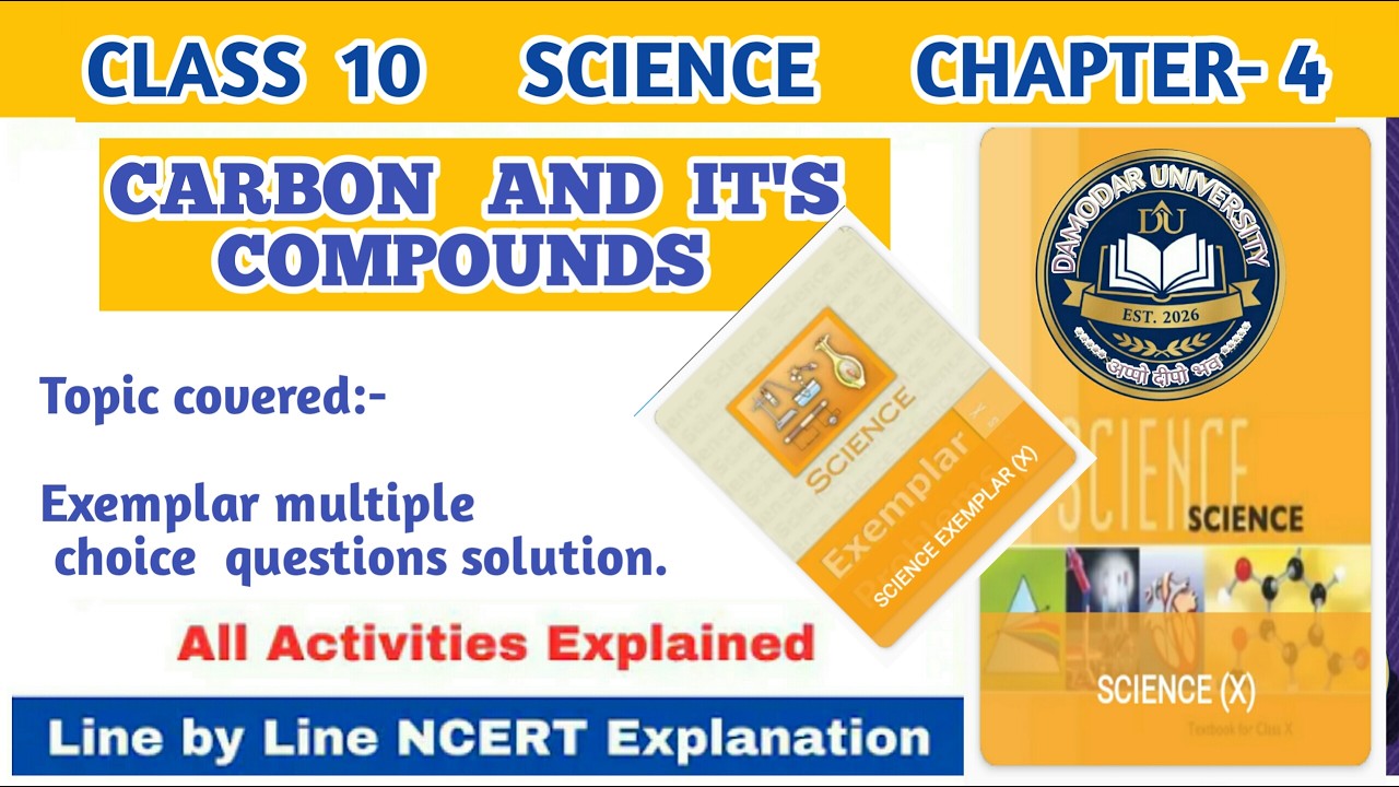 Ncert exampler mcq solution- class 10 science chapter-4 CARBON AND IT'S COMPOUNDS