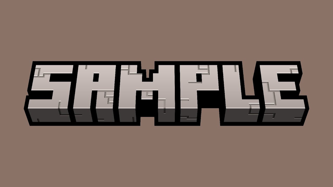 Imitating Minecraft Logos (tutorial)