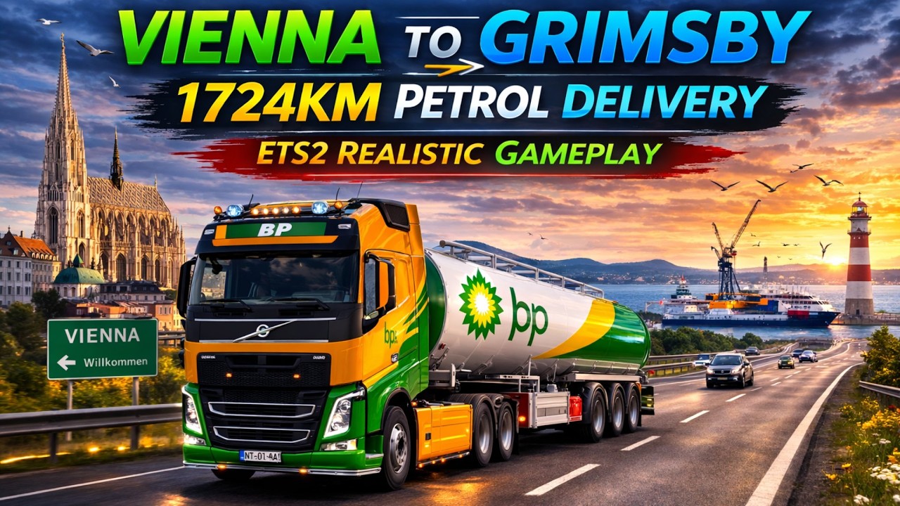Vienna ➝ Grimsby 1724KM Petrol Delivery ⛽🚛 | ETS2 Realistic Gameplay