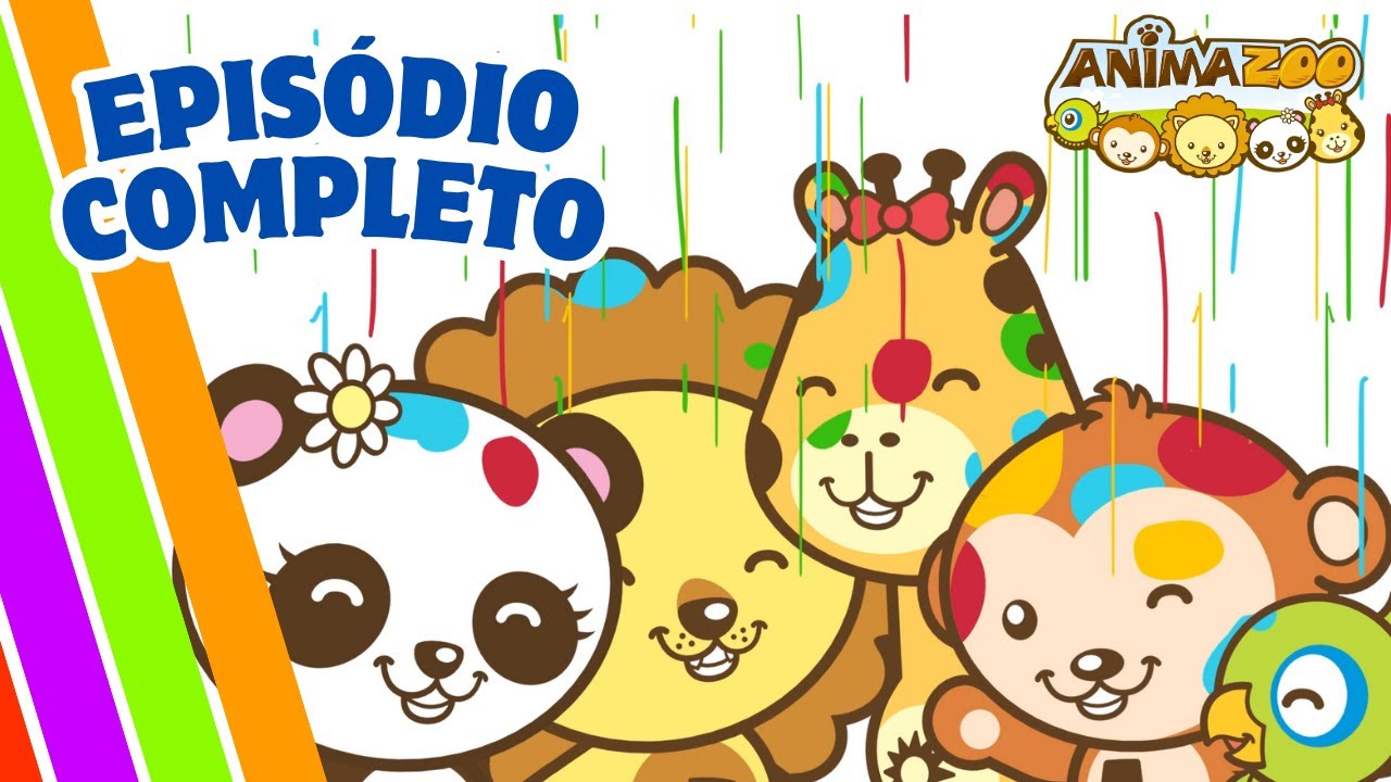 As Cores Sumiram 🔴🔵🟢🟡 | Desenho Animado Educativo ♫ Animazoo Kids 🦁🐼🦒🦜🐵