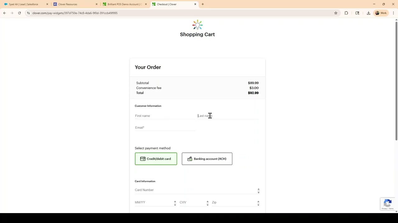 How to use the online payment links through clover