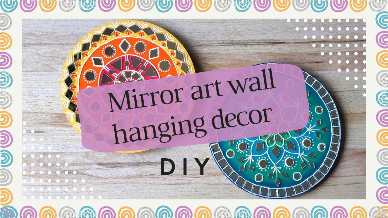 Mirror art on mdf board || Do it yourself (DIY) || Wall hanging decor