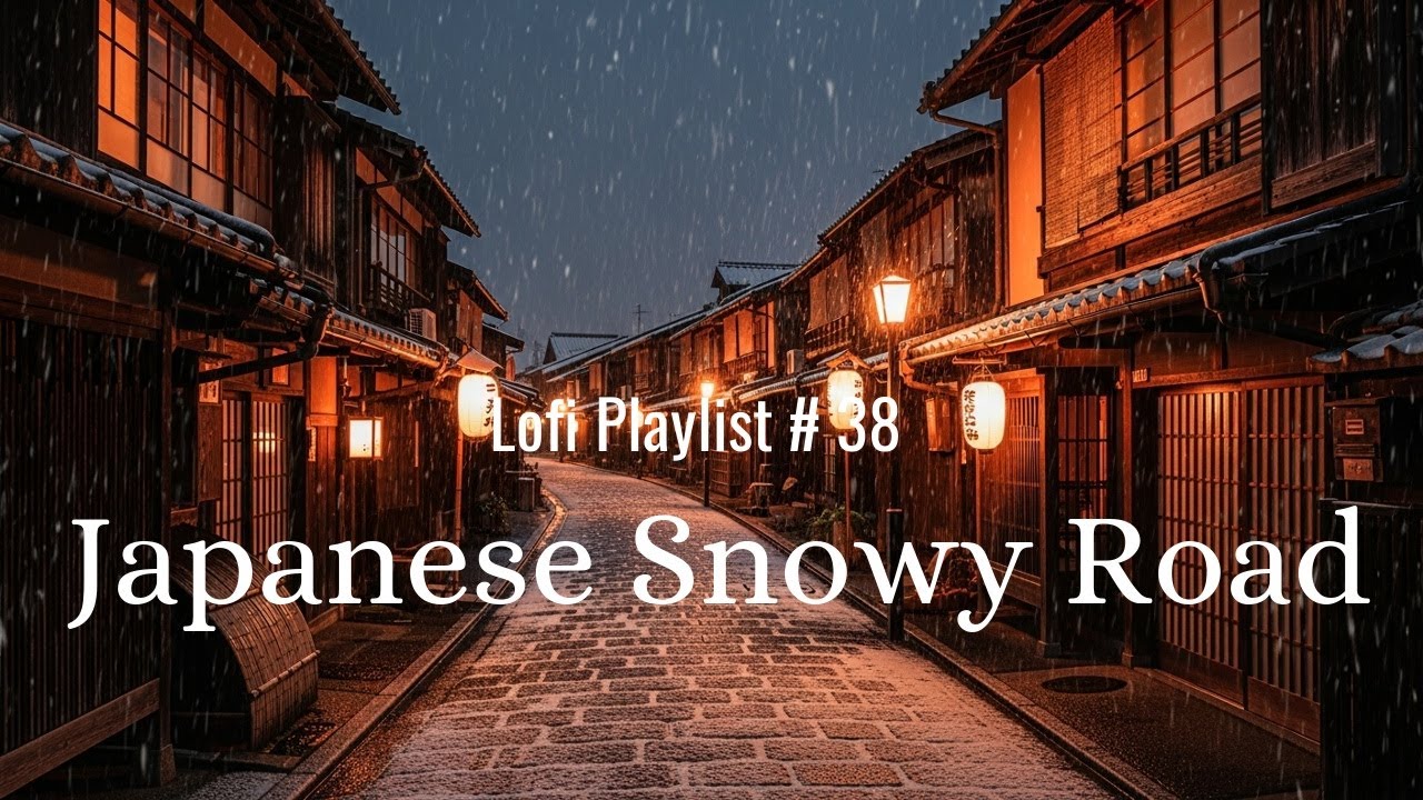 [Playlist-Lofi#38] Snowy Japan Serenity ❄️ Night Lofi
