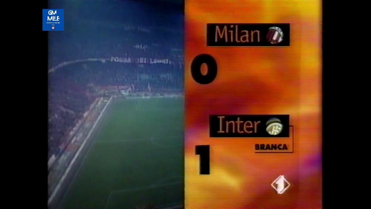1995-96 (25^ - 10-03-1996) Milan-INTER 0-1 [Branca] Servizio Pressing Italia1