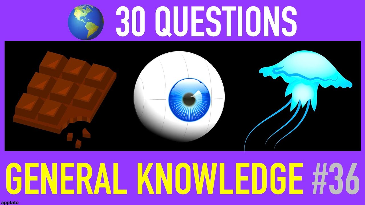GENERAL KNOWLEDGE TRIVIA QUIZ #36 - 30 General Knowledge Trivia Questions and Answers Pub Quiz