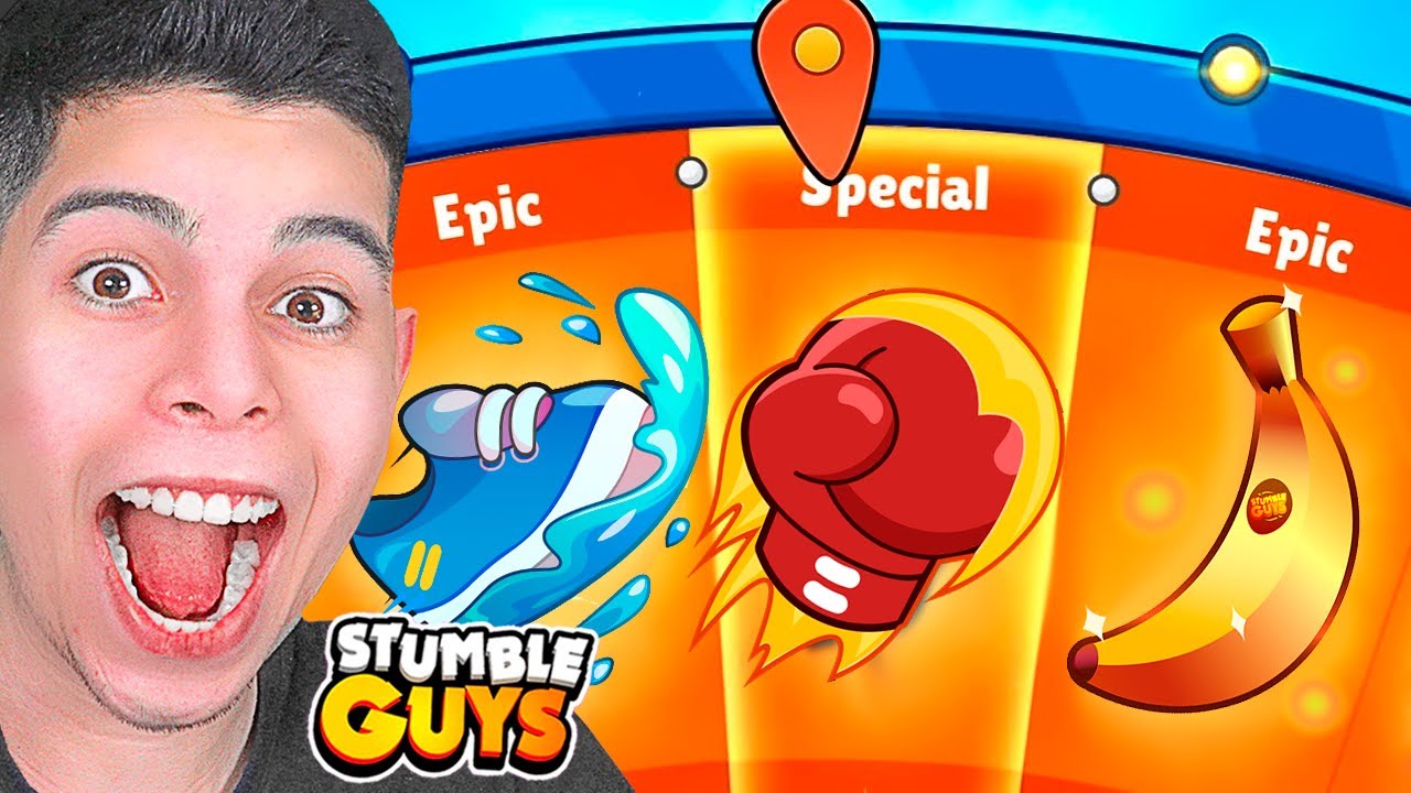 GIREI A ROLETA SECRETA DA EVOLUÇÃO NO STUMBLE GUYS!