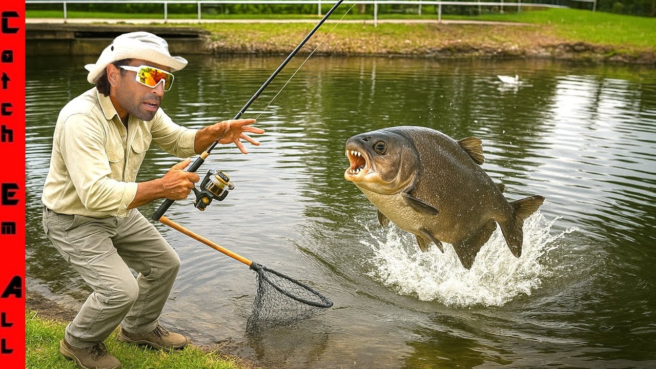 We CAUGHT this GIANT INVASIVE FISH in the SMALLEST MUD POND!