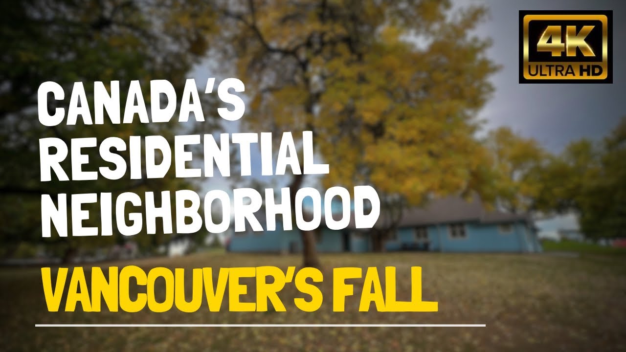 【HDR 4K】🇨🇦 Fall Walking Tour: Exploring Canada's Residential Neighborhoods