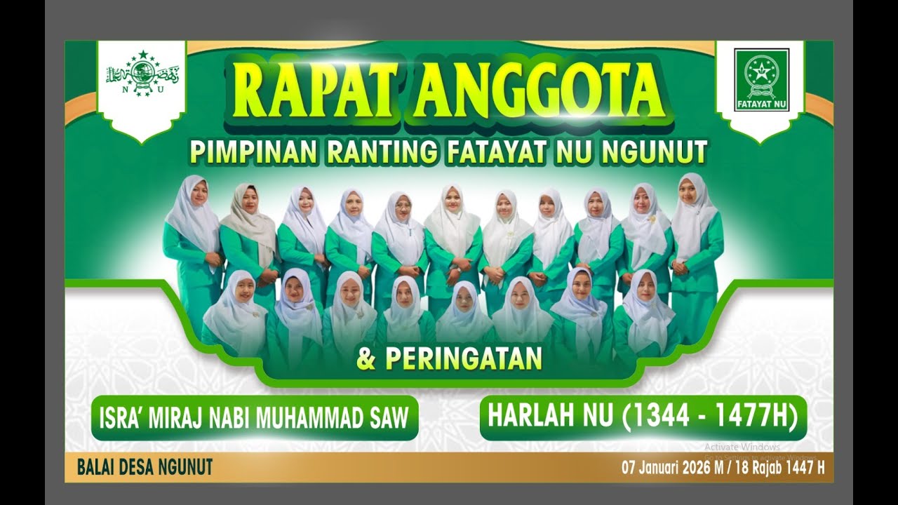 LIVE RAPAT ANGGOTA PIMPINAN FATAYAT NU NGUNUT 2026