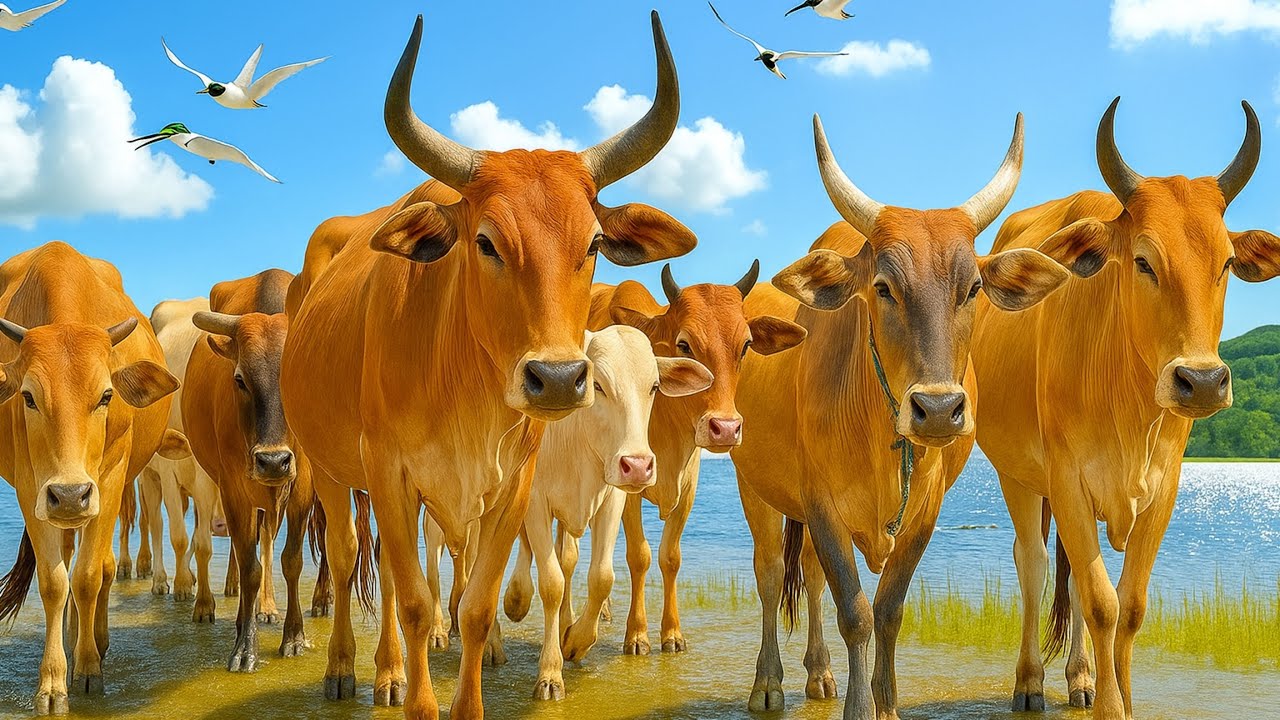 Roaming in the Field Calling Friends to Come Home – Funny Cow Sounds 🐄🐮