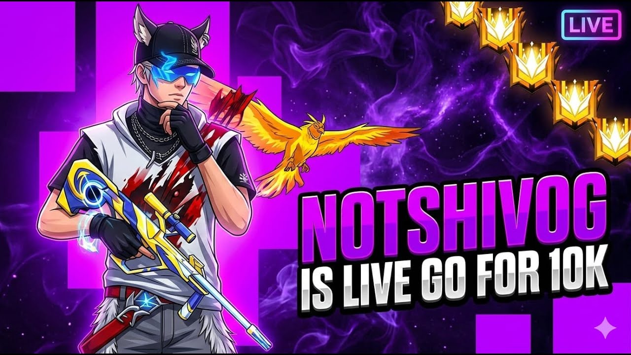 NOTSHIVOG IS LIVE NOW 🔴 1 v 2 CUSTOM #freefire #shortviral #shortfeed #trending #shortfeed