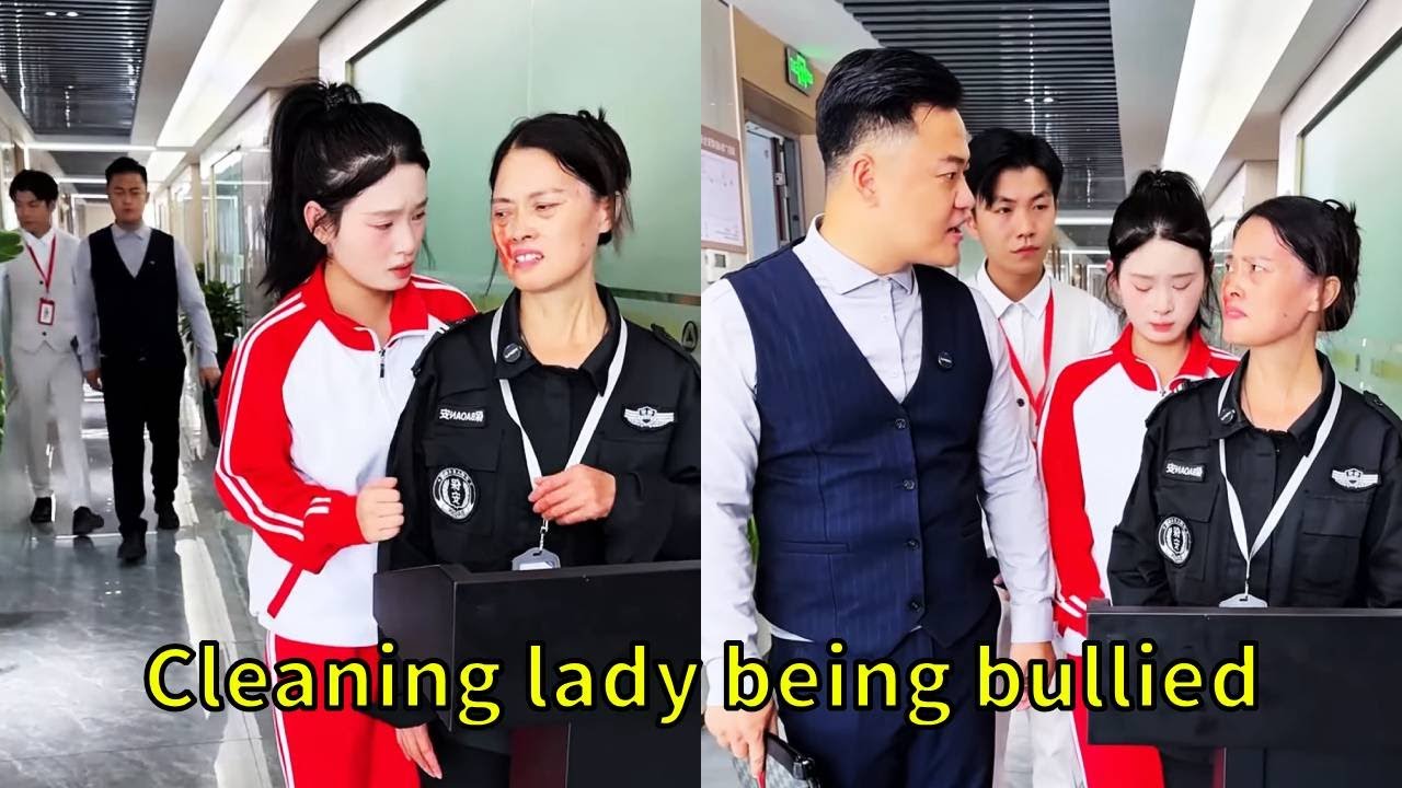 A cleaning lady was being bullied, but luckily the boss came to her aid!