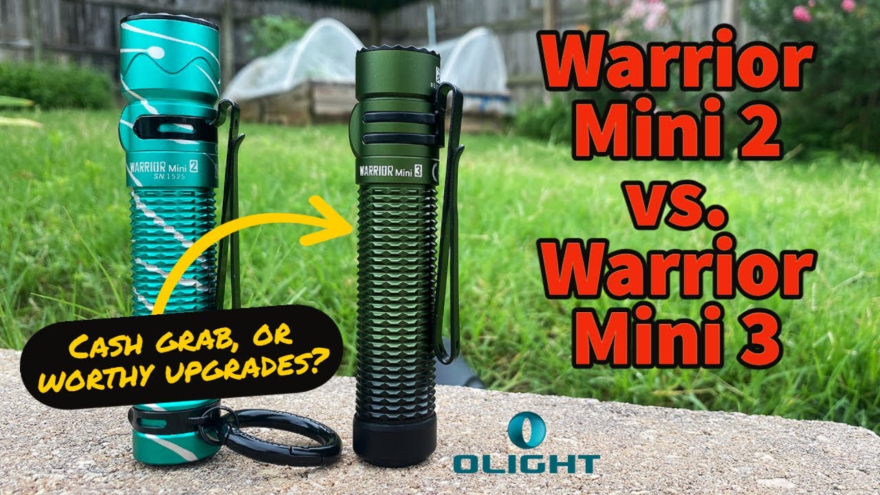Olight Warrior Mini 3 vs. Warrior Mini 2 Comparison - Beam Shots, Features, and Operation Upgrades
