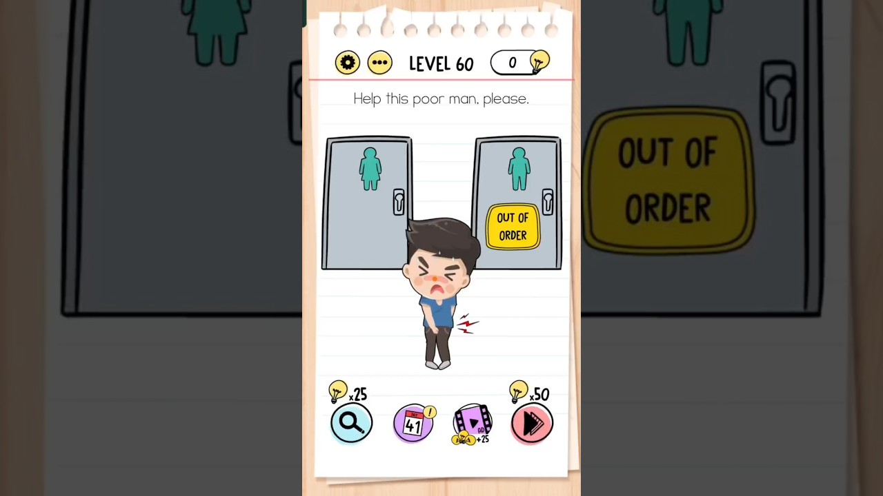 Help this poor man please Brain Test Level 60