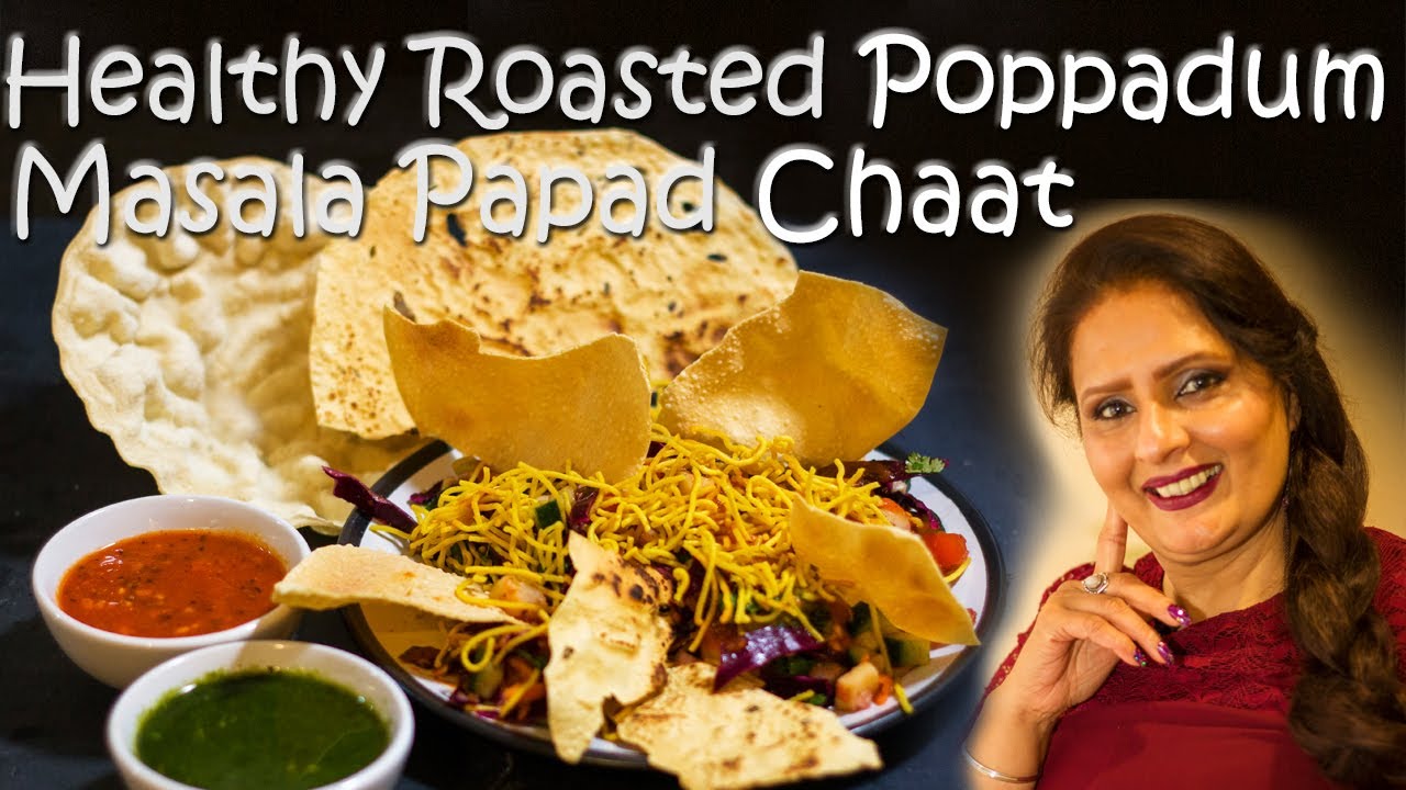 Healthy Masala Papad Chaat Roasted Poppadum