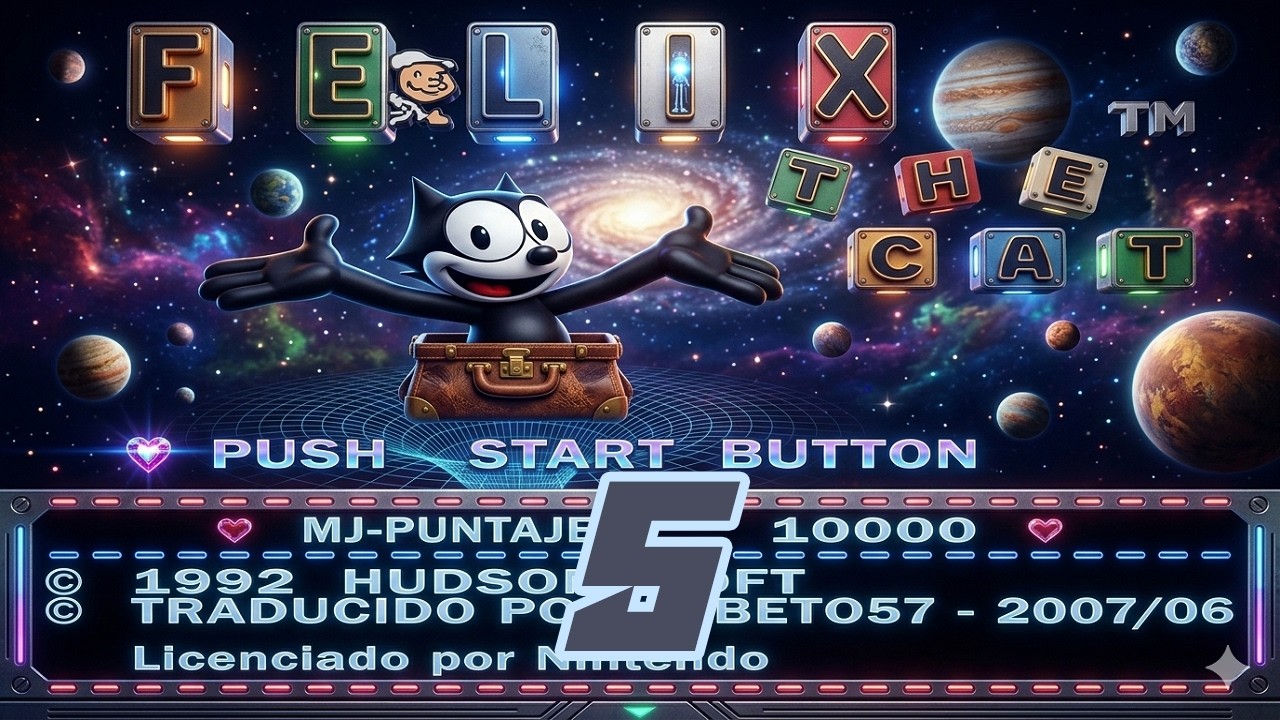 ¡El MALETÍN más poderoso de los 8-bits! 🎩 Felix the Cat NES 5 - Gameplay en Español