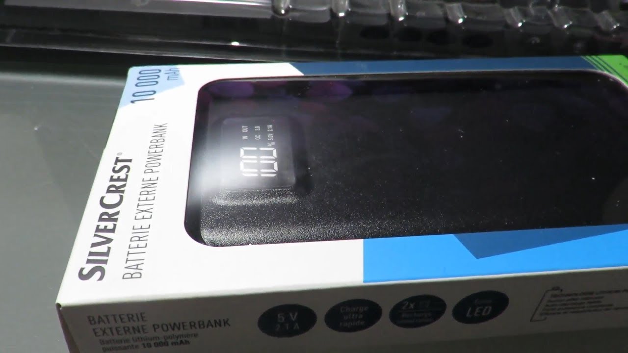 Silvercrest - Batterie Externe - Powerbank - 10 000 mAh - LIDL - Quick Charge 3.0